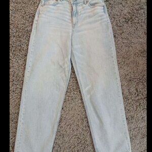 American Eagle AE Strigid Super High-Waisted Crossover Baggy Straight Jeans 10
